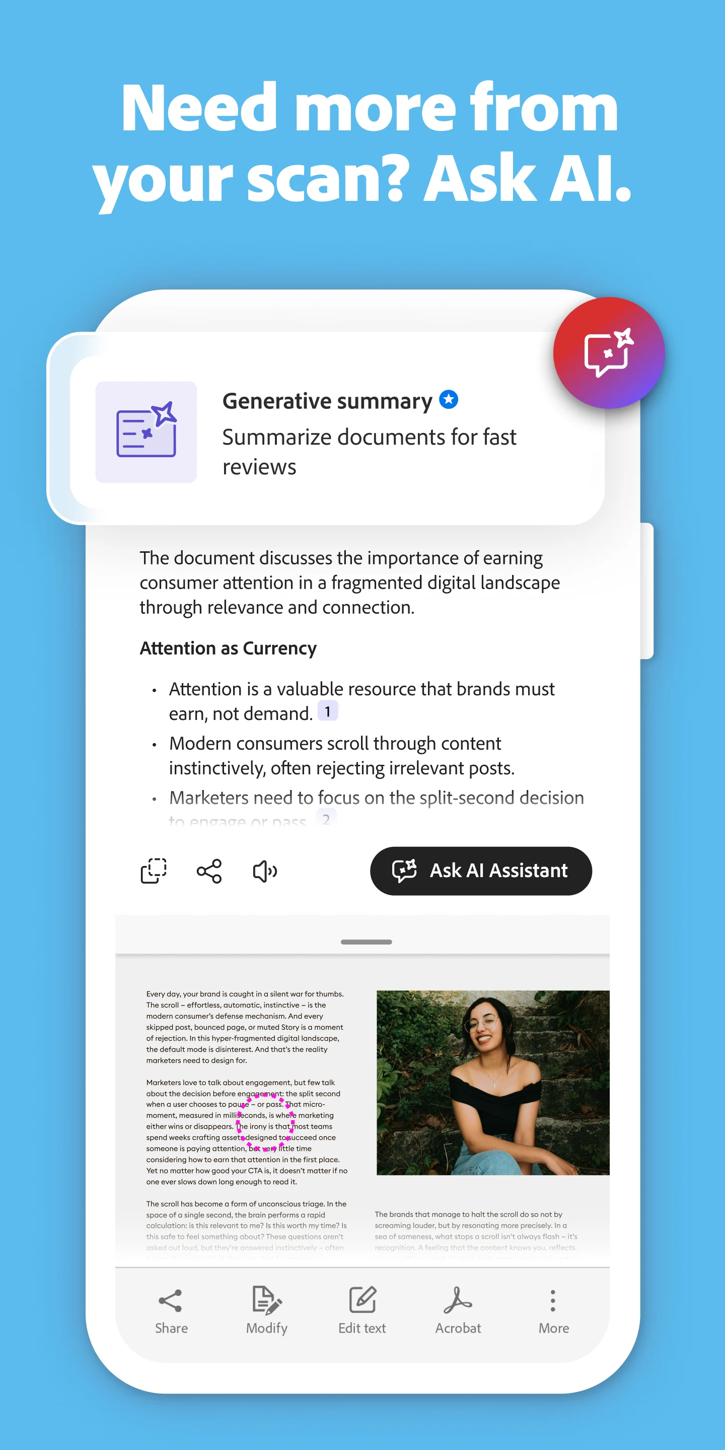 Adobe Scan AI PDF Scanner, OCR screenshot