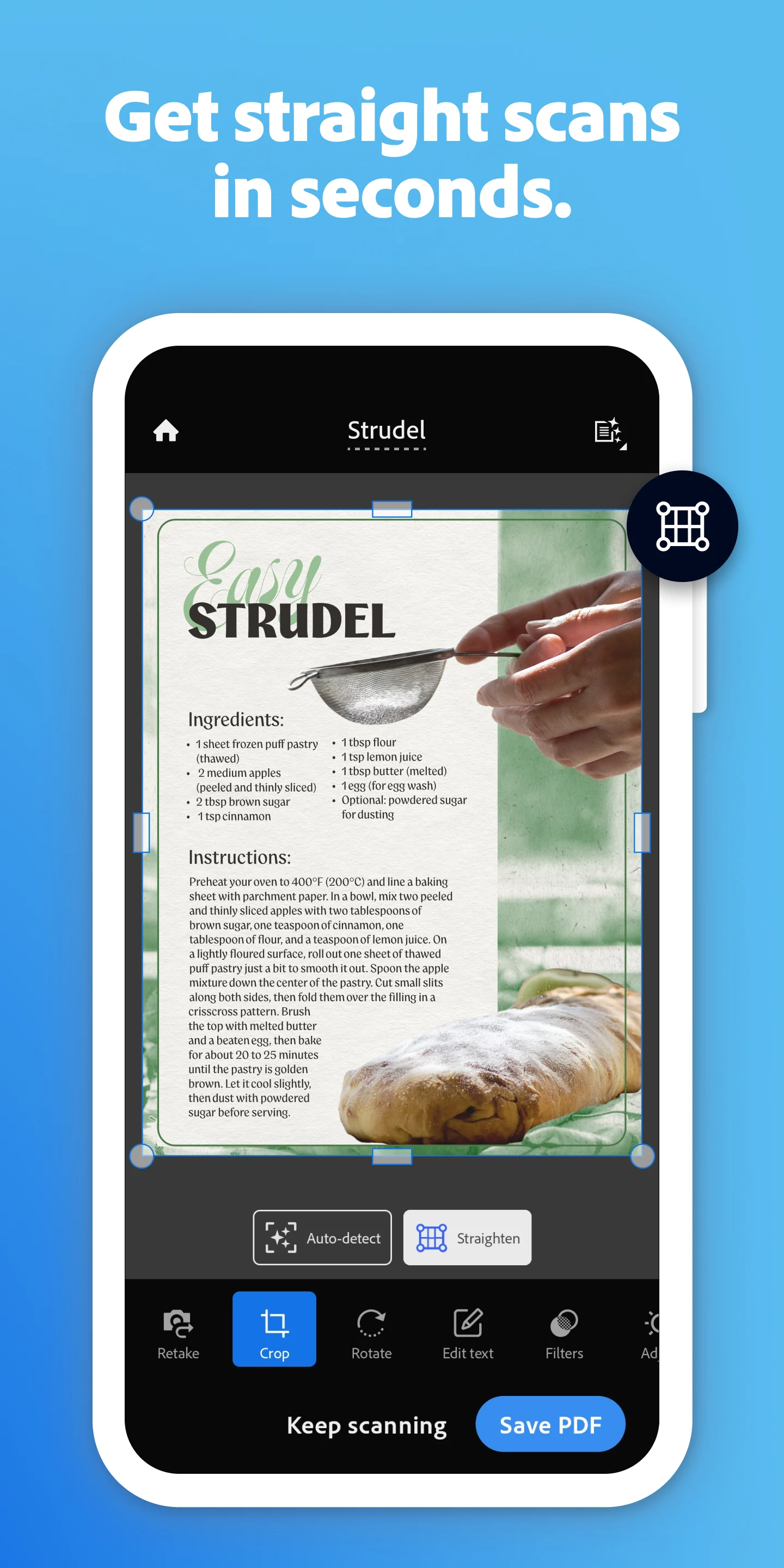Adobe Scan AI PDF Scanner, OCR screenshot